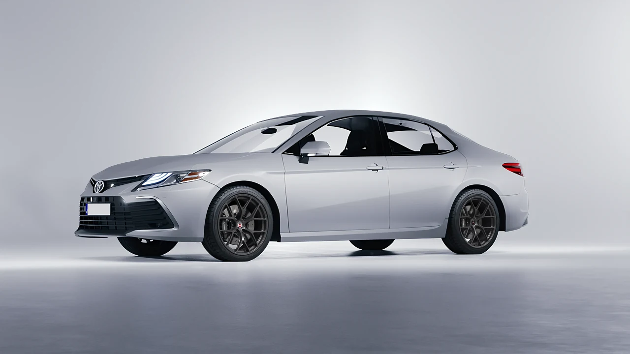 Toyota Camry LE Hybrid 2023 on HRE Performance Wheels R161-Lightweight forged wheels, front three-quarter view