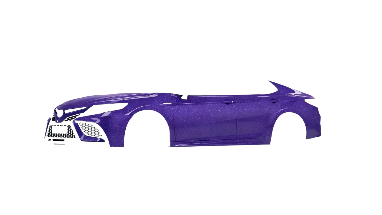 Toyota Camry XSE Hybrid 2023 wrapped in Purple (Avery Dennison SW900-587-D), front three-quarter view