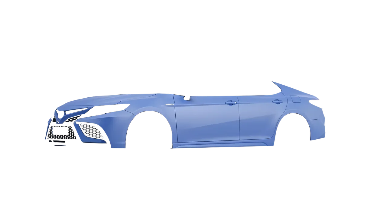 Toyota Camry XSE Hybrid 2023 wrapped in Dreamline Blue (Avery Dennison SW900-616-O), front three-quarter view