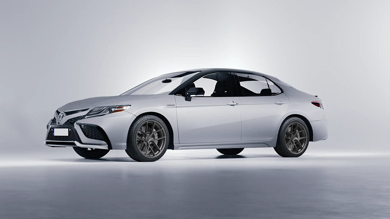 Toyota Camry XSE Hybrid 2023 on HRE Performance Wheels R101-Lightweight forged wheels, front three-quarter view