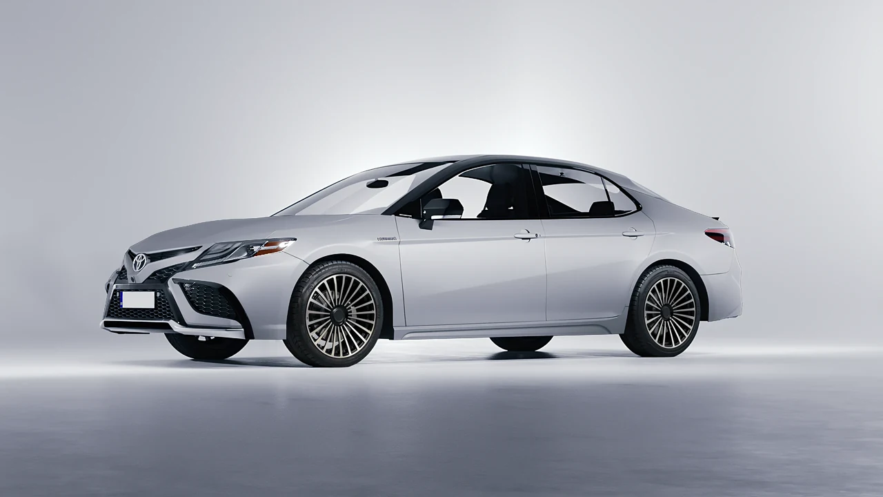 Toyota Camry XSE Hybrid 2023 on RDB LA Twenty Three forged wheels, front three-quarter view