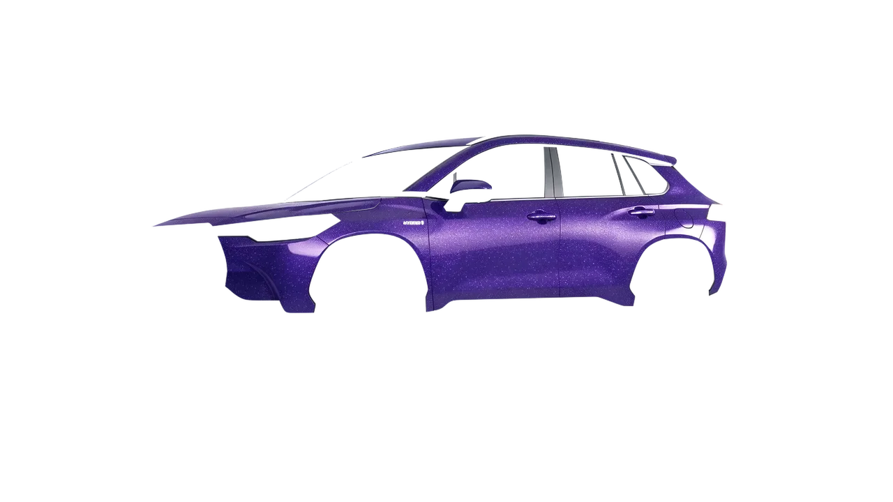 Toyota Corolla Cross 2023 wrapped in Purple (Avery Dennison SW900-587-D), front three-quarter view
