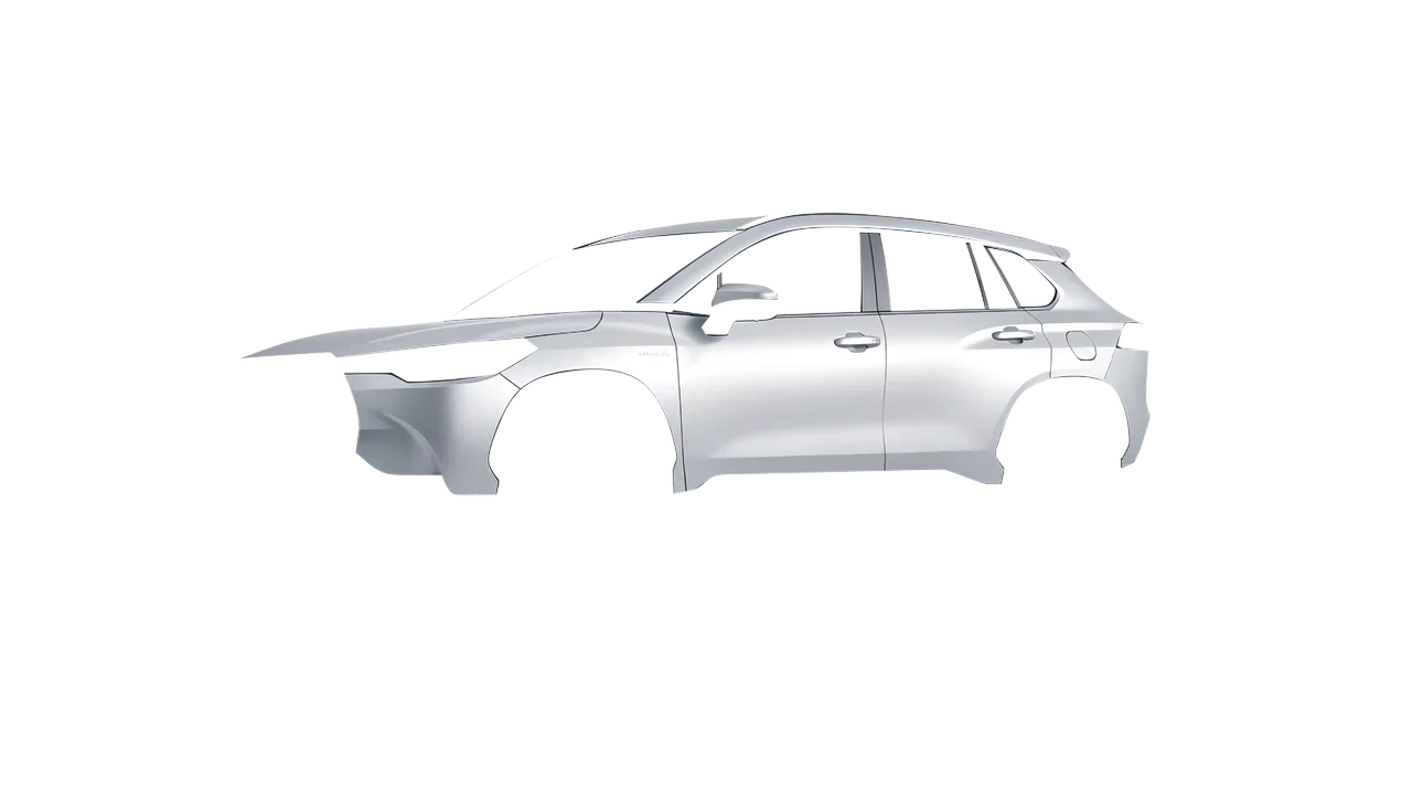 Toyota Corolla Cross 2023 wrapped in Matte Silver (3M M21), front three-quarter view