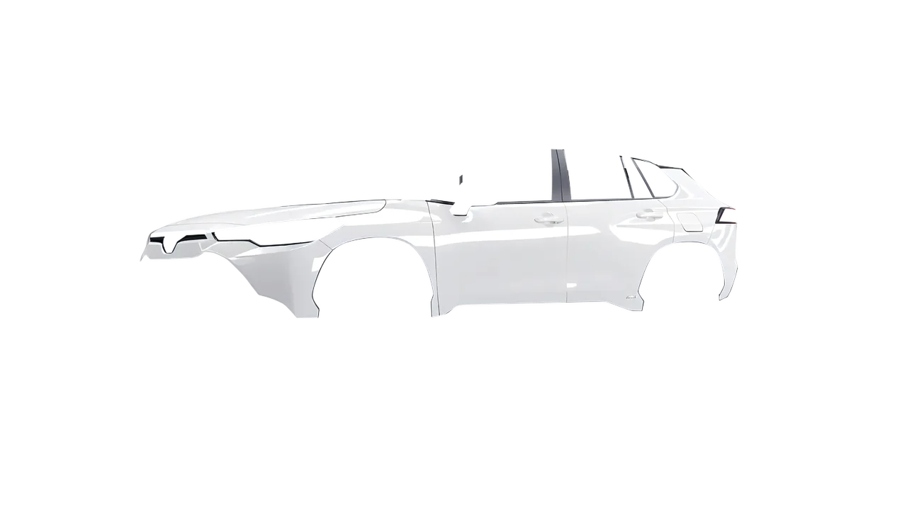 Toyota Corolla Cross Hybrid 2023 wrapped in Gloss White (3M G10), front three-quarter view