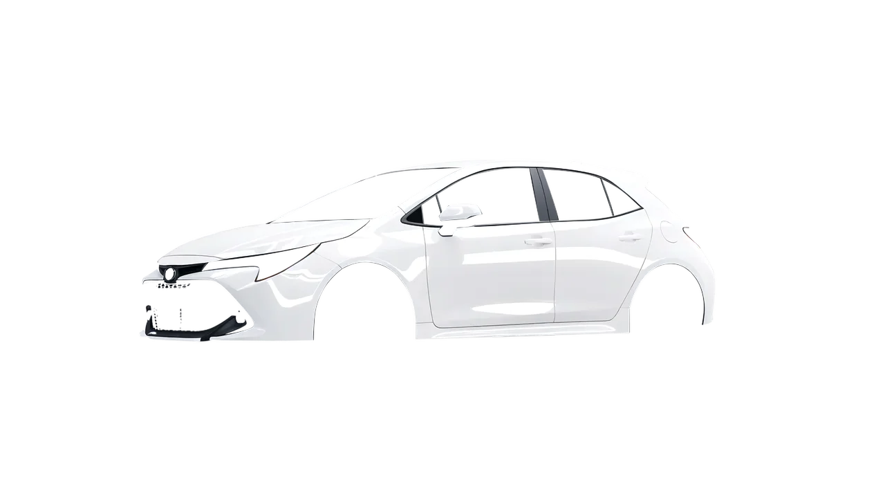 Toyota Corolla Hatchback 2021 wrapped in Gloss White (3M G10), front three-quarter view