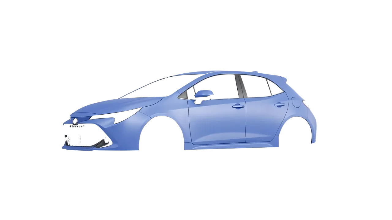 Toyota Corolla Hatchback 2021 wrapped in Dreamline Blue (Avery Dennison SW900-616-O), front three-quarter view