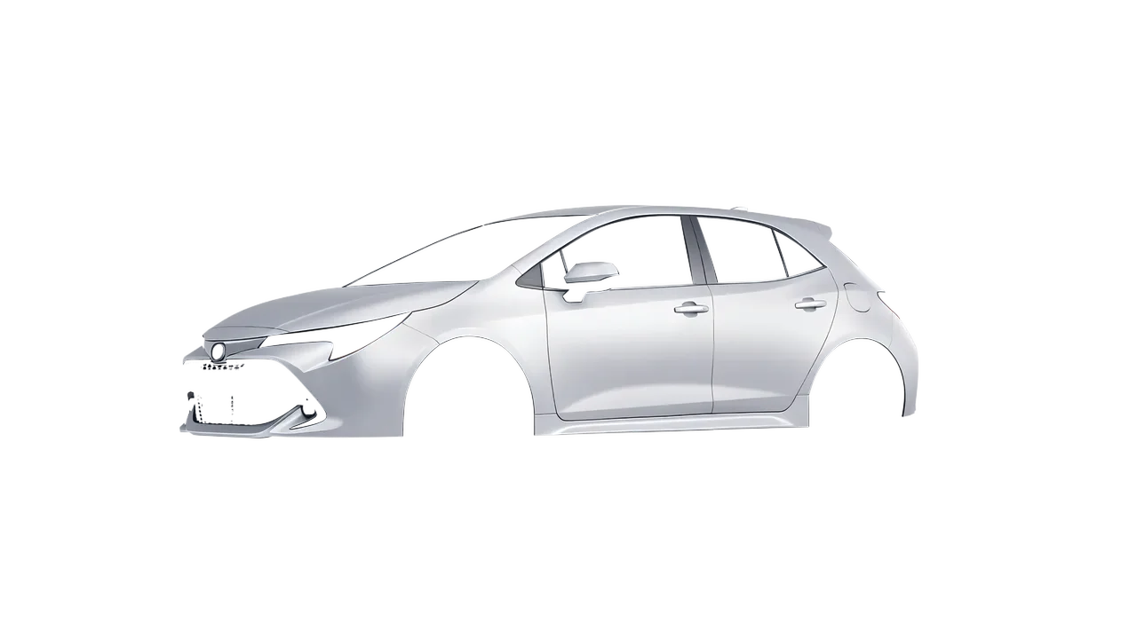 Toyota Corolla Hatchback 2021 wrapped in Matte Silver (3M M21), front three-quarter view