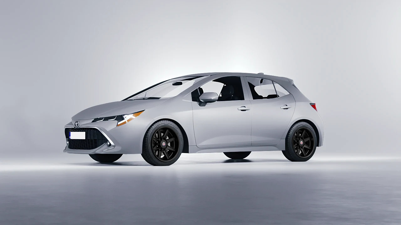 Toyota Corolla Hatchback 2021 on HRE Performance Wheels HD188H forged wheels, front three-quarter view