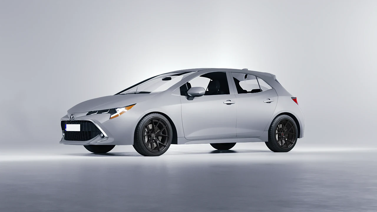 Toyota Corolla Hatchback 2021 on HRE Performance Wheels S101 forged wheels, front three-quarter view