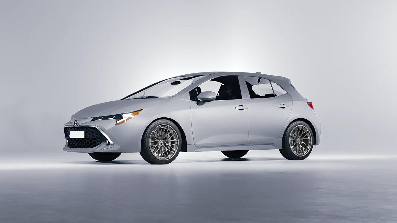 Toyota Corolla Hatchback 2021 on HRE Performance Wheels S200 forged wheels, front three-quarter view