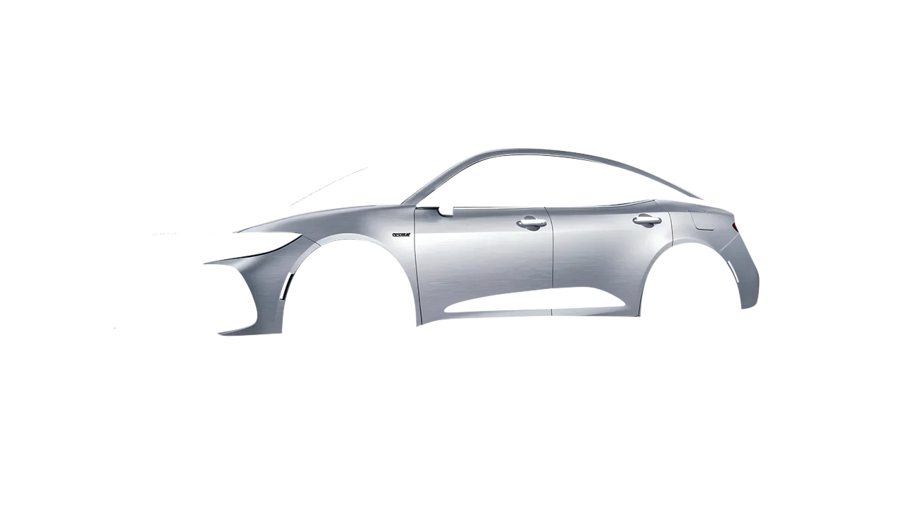 Toyota Crown 2023 wrapped in Brushed Aluminum (Avery Dennison SW900-812-X), front three-quarter view