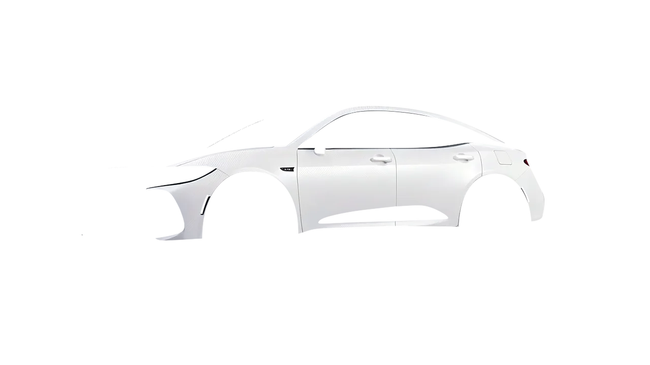 Toyota Crown 2023 wrapped in Carbon Fiber White (Avery Dennison SW900-115-X), front three-quarter view