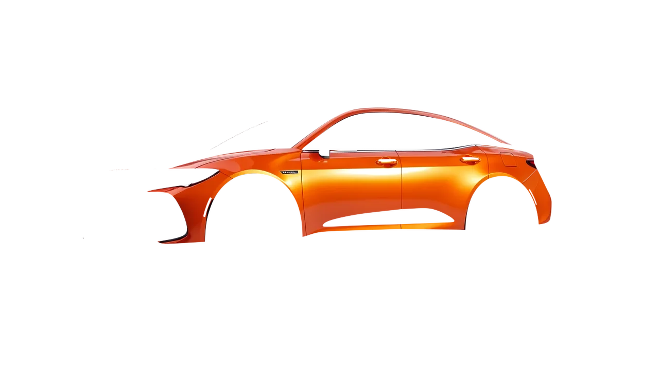 Toyota Crown 2023 wrapped in Fiery Orange (3M G364), front three-quarter view