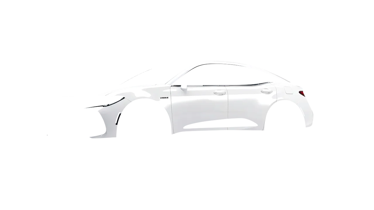 Toyota Crown 2023 wrapped in Gloss White (3M G10), front three-quarter view