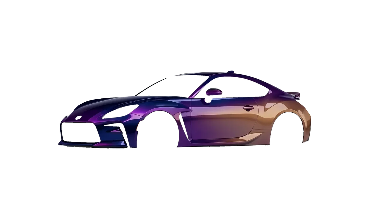 Toyota GR86 2022 wrapped in Gloss Flip Deep Space (3M GP278), front three-quarter view
