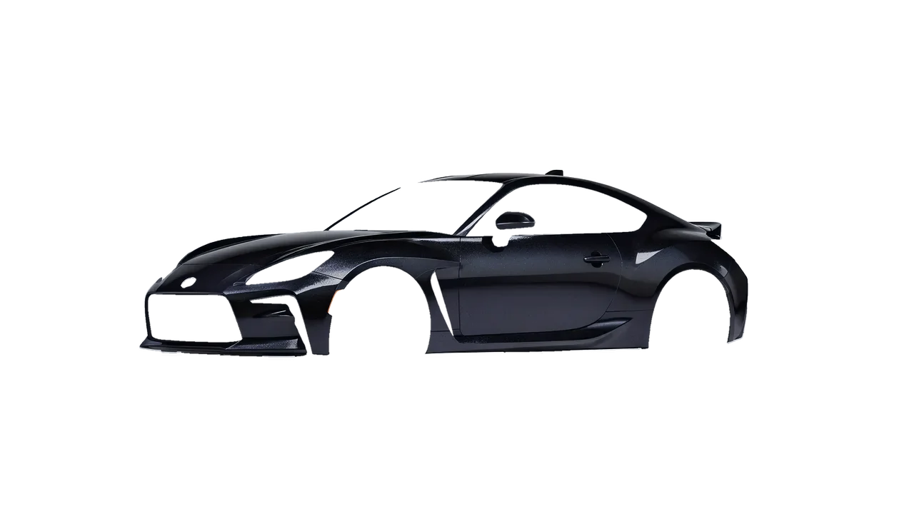 Toyota GR86 2022 wrapped in Mystery Black (Avery Dennison SW900-184-M), front three-quarter view