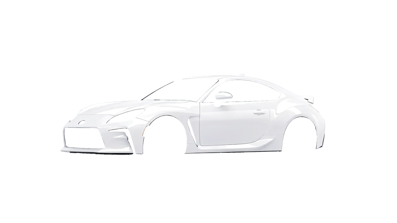 Toyota GR86 2022 wrapped in Gloss White (3M G10), front three-quarter view