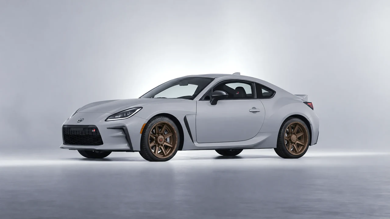 Toyota GR86 2022 on HRE Performance Wheels HD188 forged wheels, front three-quarter view