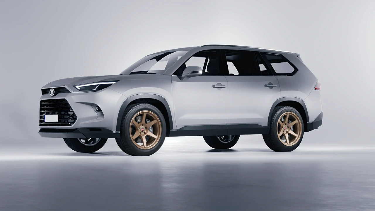 Toyota Grand Highlander 2024 on HRE Performance Wheels 306-GTS forged wheels, front three-quarter view
