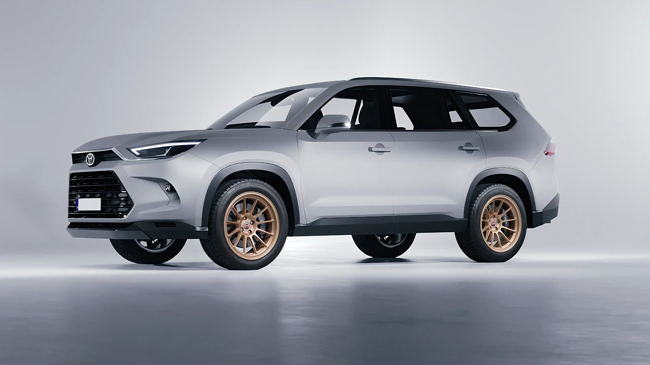 Toyota Grand Highlander 2024 on HRE Performance Wheels 313-GTS forged wheels, front three-quarter view