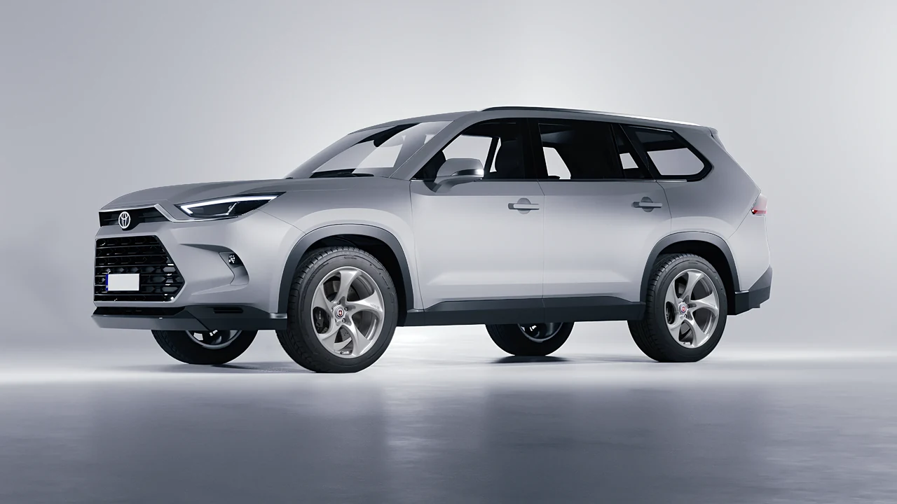 Toyota Grand Highlander 2024 on HRE Performance Wheels 522M forged wheels, front three-quarter view