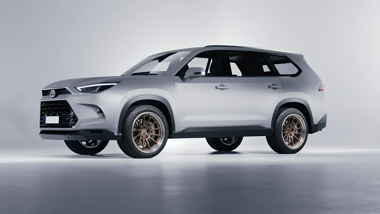 Toyota Grand Highlander 2024 on HRE Performance Wheels C109 forged wheels, front three-quarter view