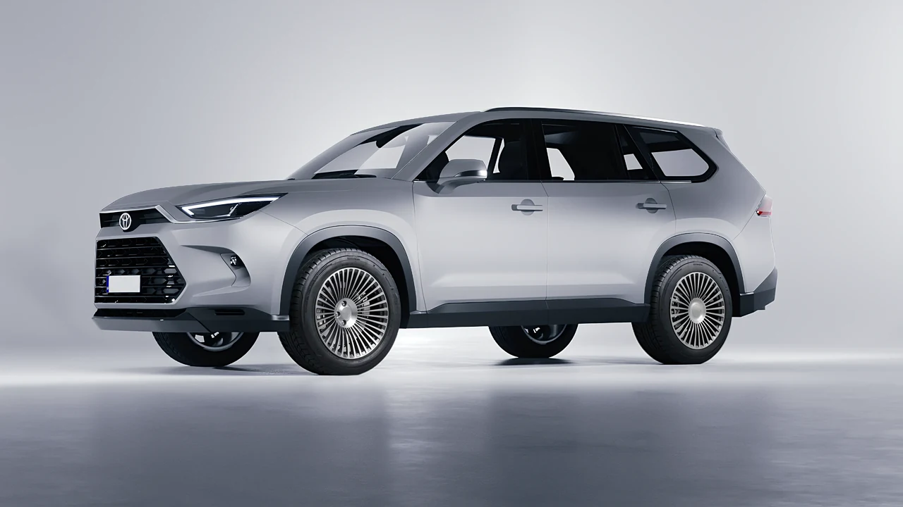 Toyota Grand Highlander 2024 on RDB LA 50 forged wheels, front three-quarter view