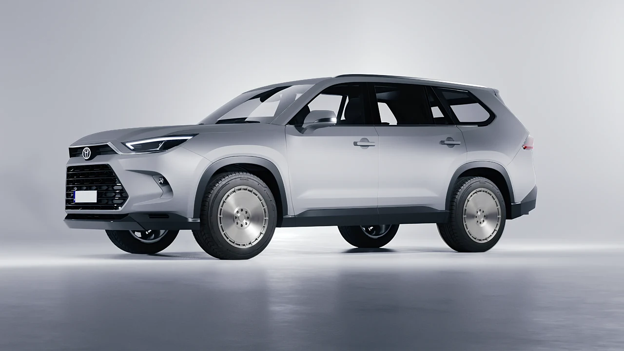 Toyota Grand Highlander 2024 on RDB LA Zero forged wheels, front three-quarter view