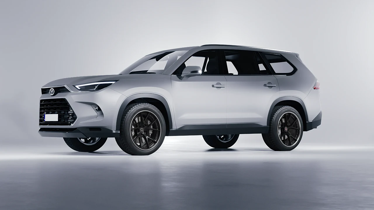 Toyota Grand Highlander 2024 on HRE Performance Wheels S101 forged wheels, front three-quarter view