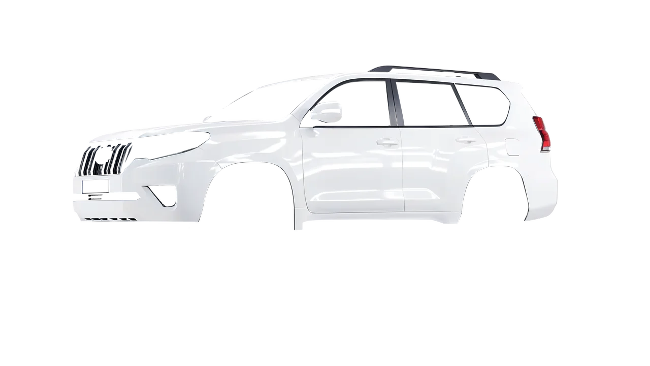 Toyota Land Cruiser 2021 wrapped in Gloss White (3M G10), front three-quarter view