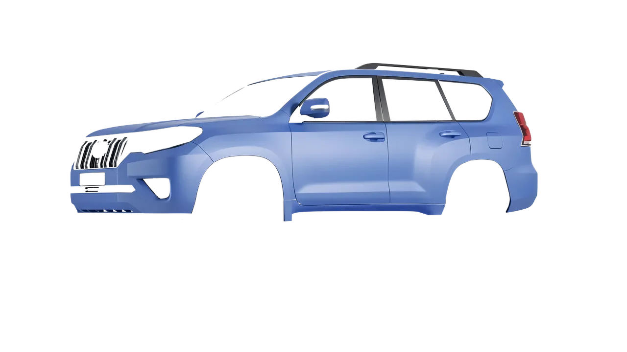Toyota Land Cruiser 2021 wrapped in Dreamline Blue (Avery Dennison SW900-616-O), front three-quarter view