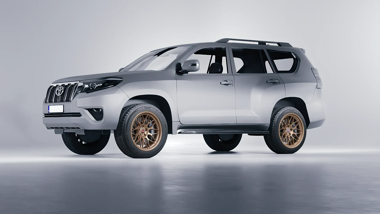 Toyota Land Cruiser 2021 on HRE Performance Wheels 300-GTS forged wheels, front three-quarter view