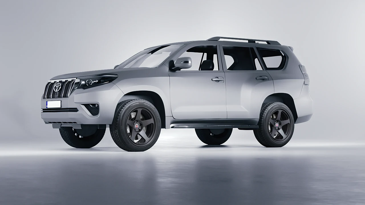 Toyota Land Cruiser 2021 on HRE Performance Wheels 305-GT forged wheels, front three-quarter view