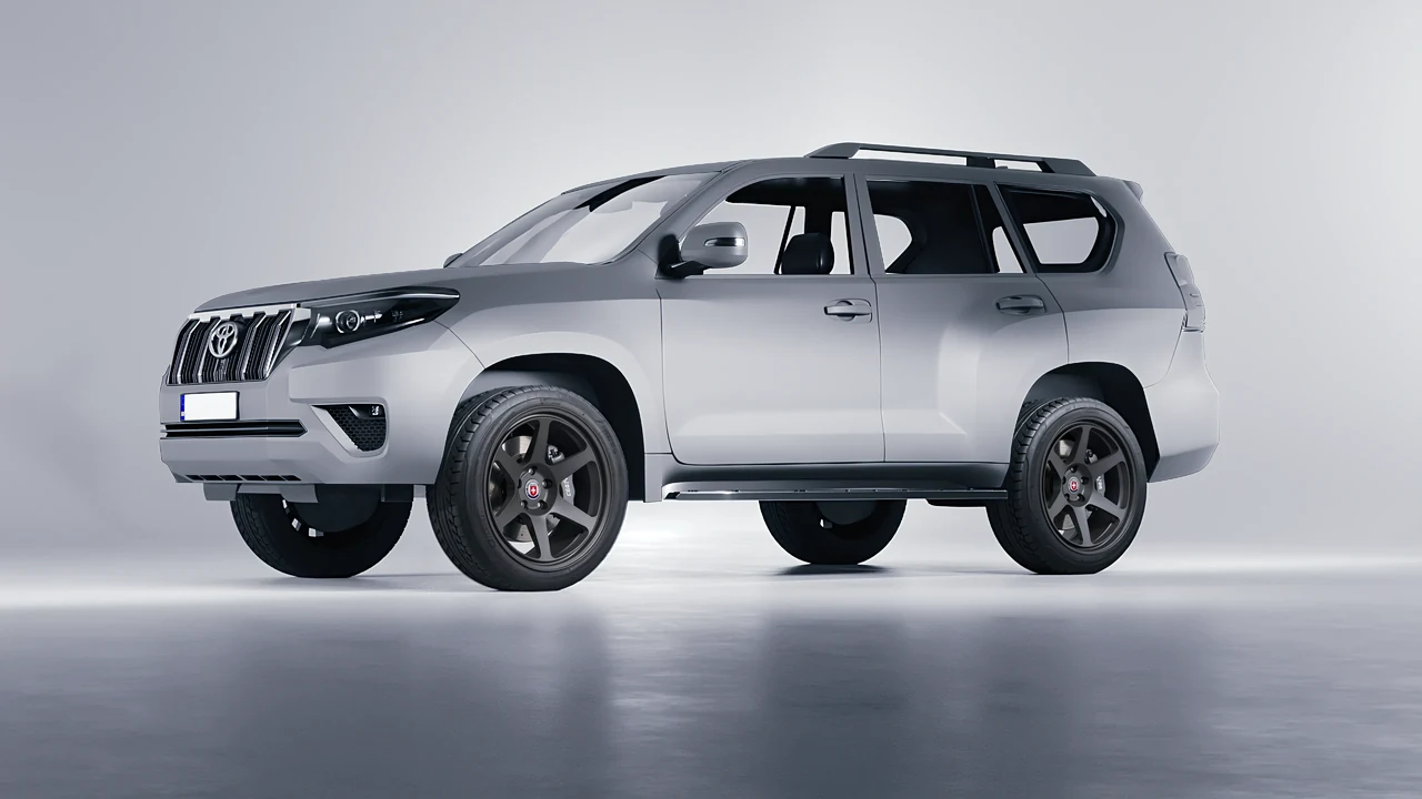 Toyota Land Cruiser 2021 on HRE Performance Wheels 306-GT forged wheels, front three-quarter view