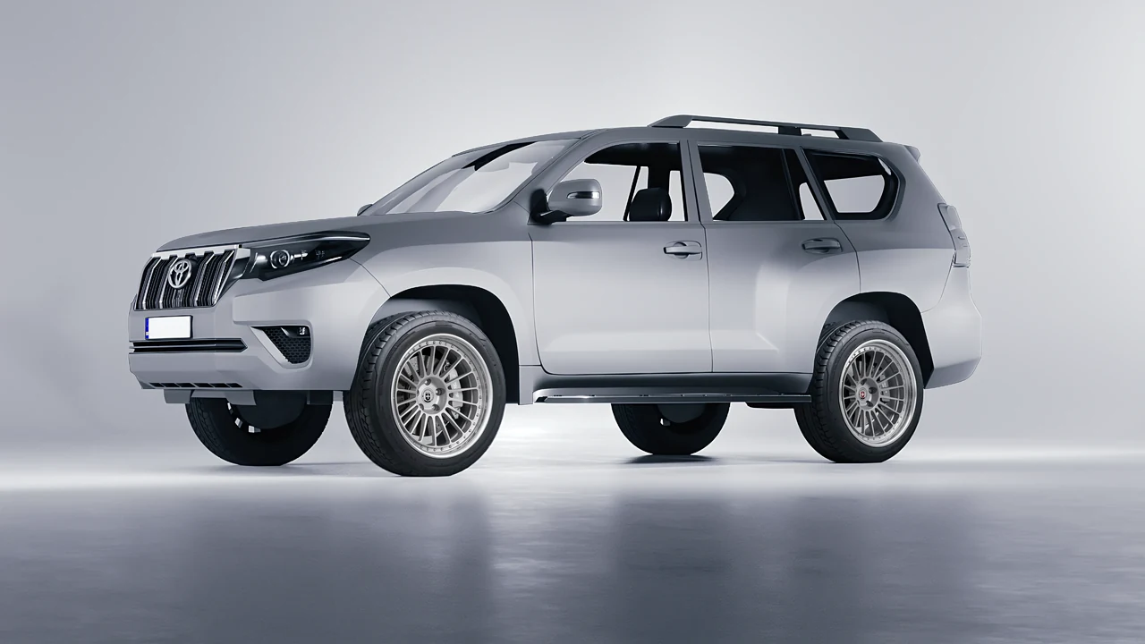 Toyota Land Cruiser 2021 on HRE Performance Wheels 309 forged wheels, front three-quarter view