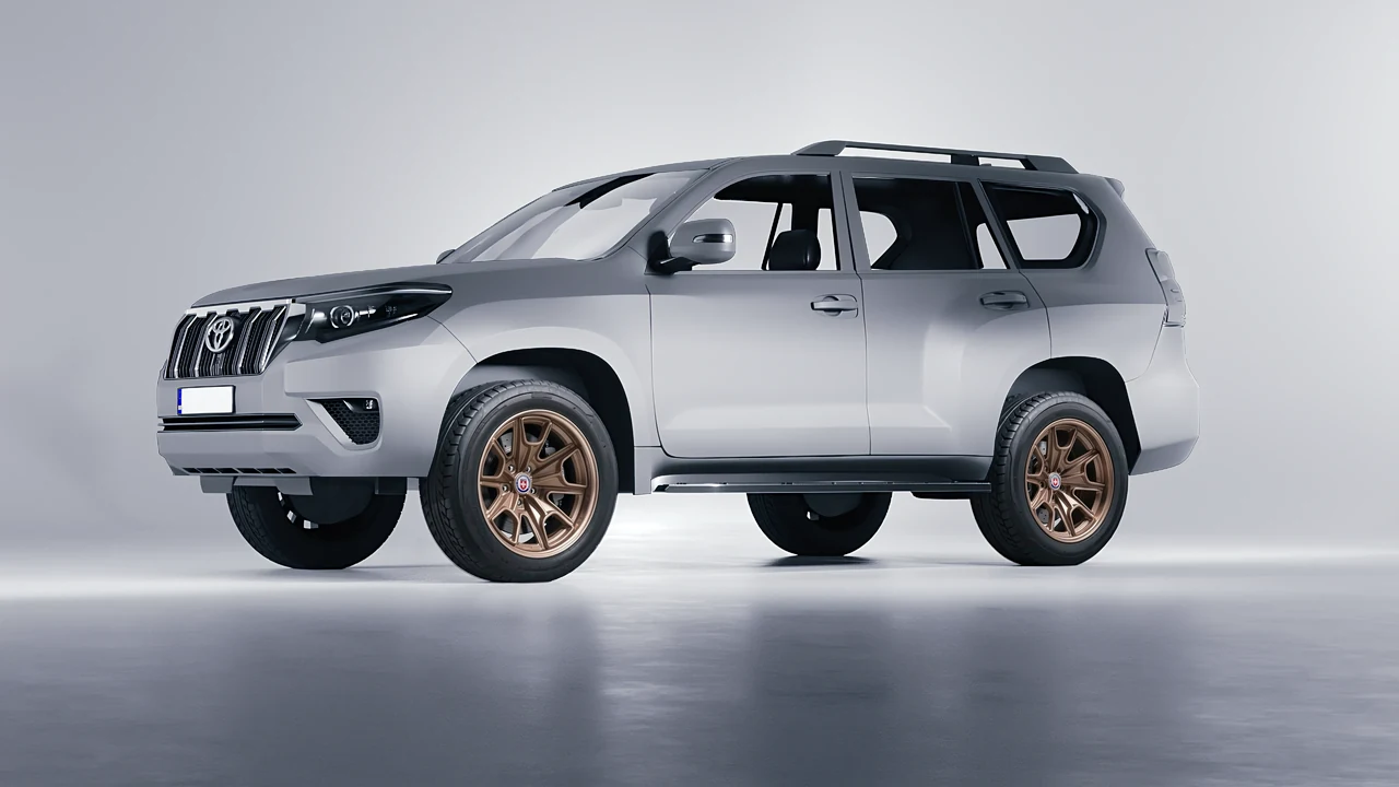 Toyota Land Cruiser 2021 on HRE Performance Wheels 427 forged wheels, front three-quarter view