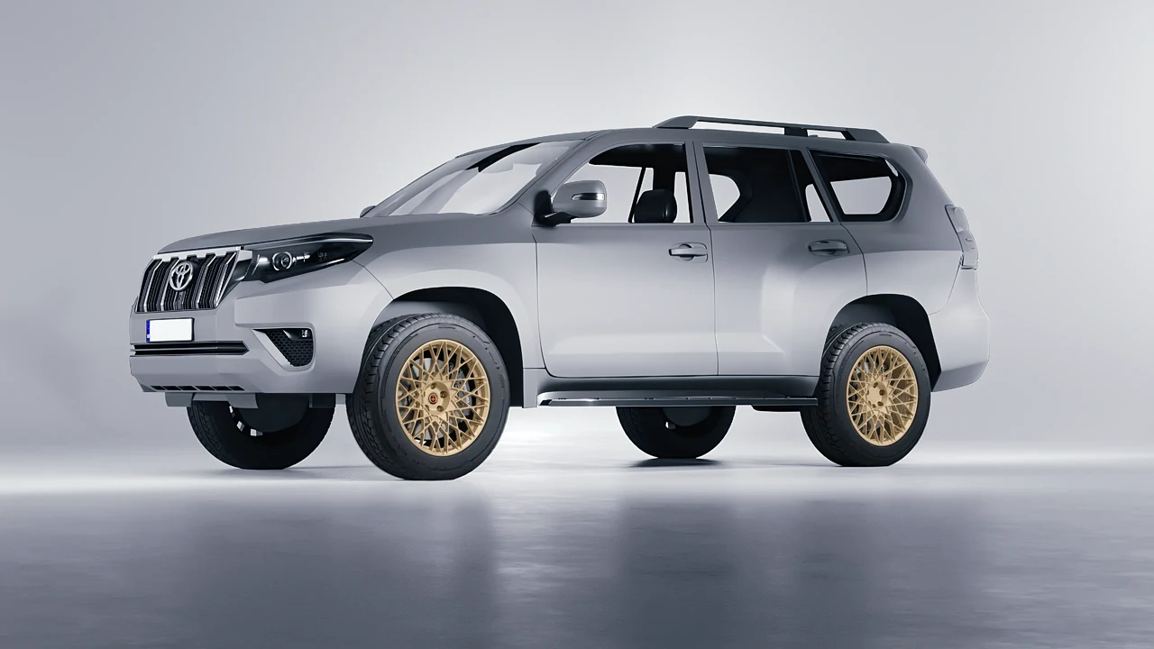 Toyota Land Cruiser 2021 on HRE Performance Wheels 501M forged wheels, front three-quarter view