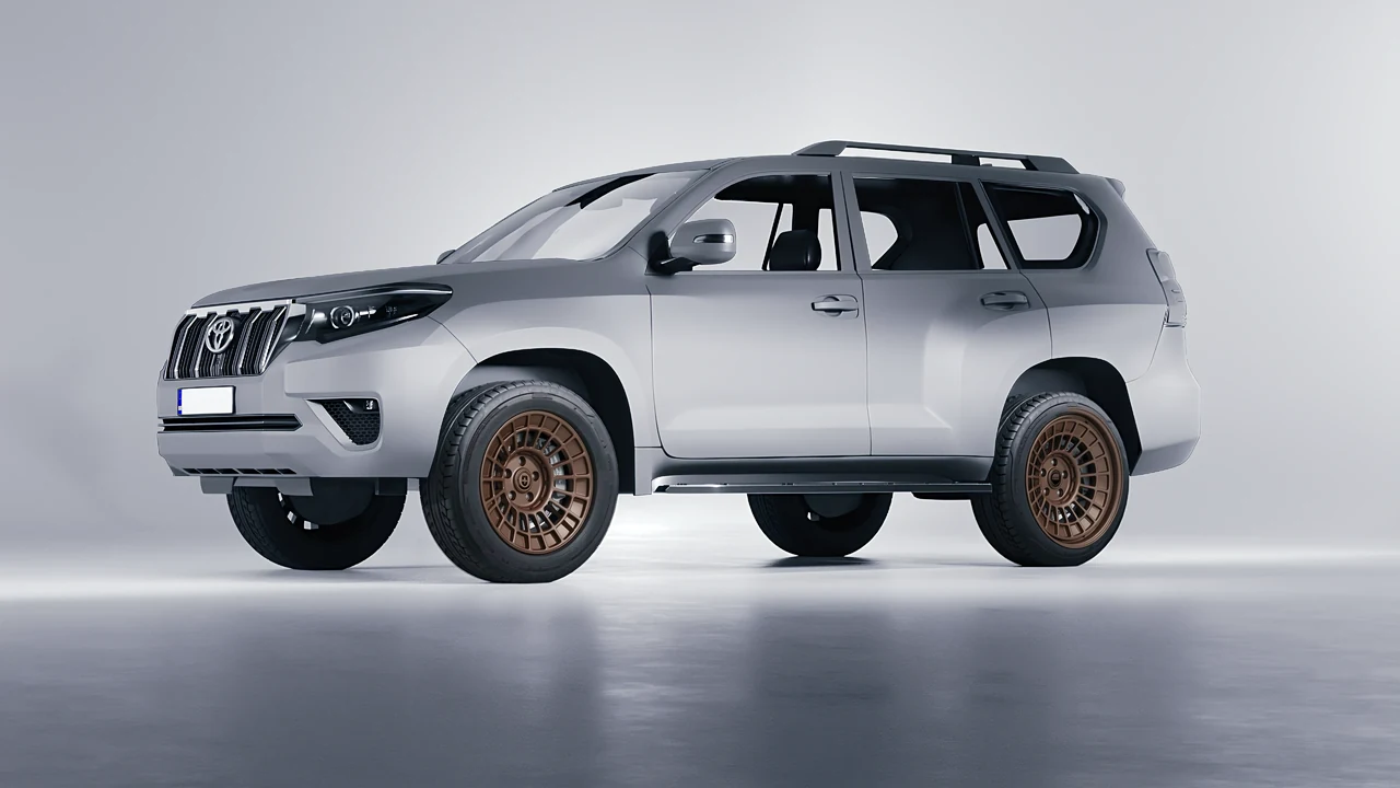Toyota Land Cruiser 2021 on HRE Performance Wheels 515-GTM forged wheels, front three-quarter view