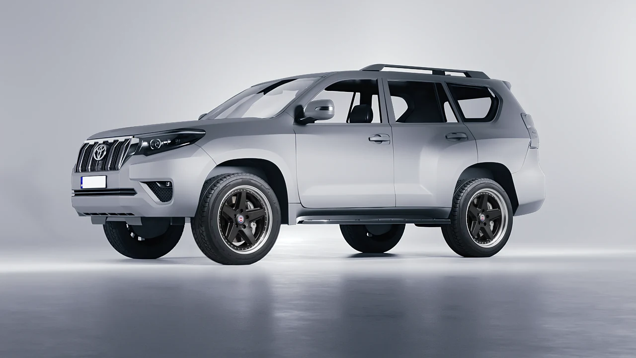 Toyota Land Cruiser 2021 on HRE Performance Wheels 517 forged wheels, front three-quarter view