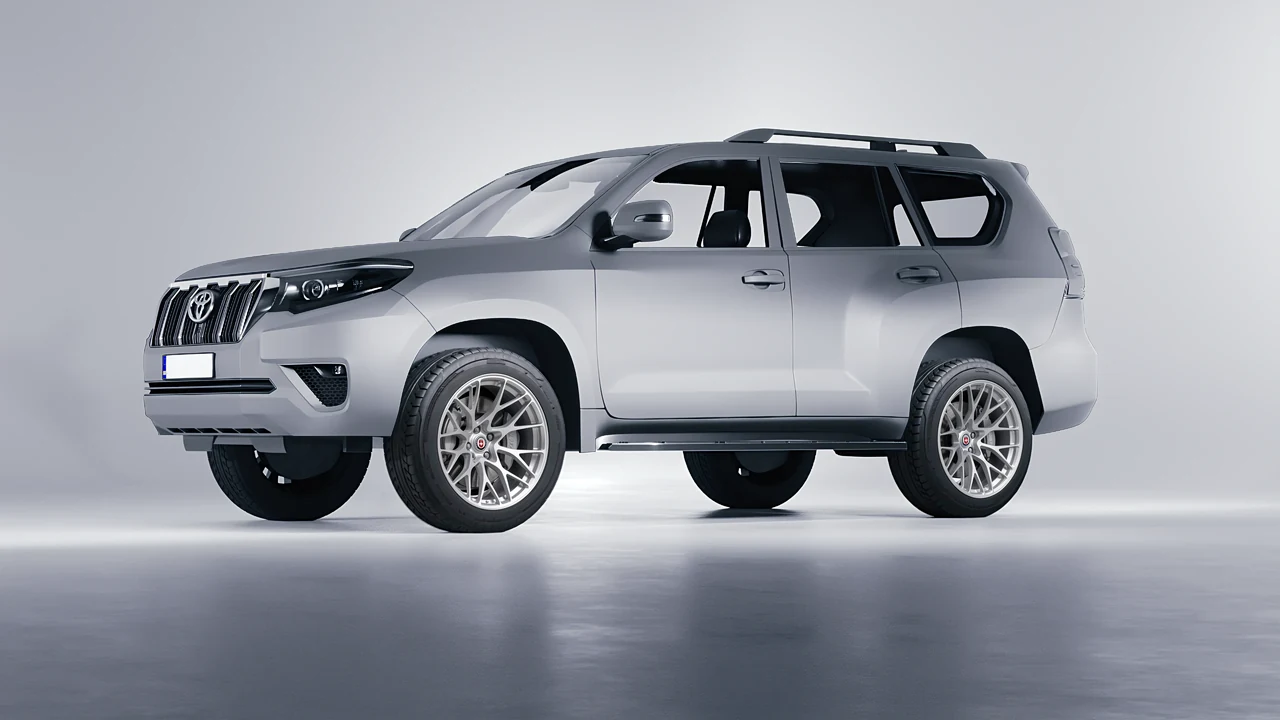 Toyota Land Cruiser 2021 on HRE Performance Wheels 520M forged wheels, front three-quarter view