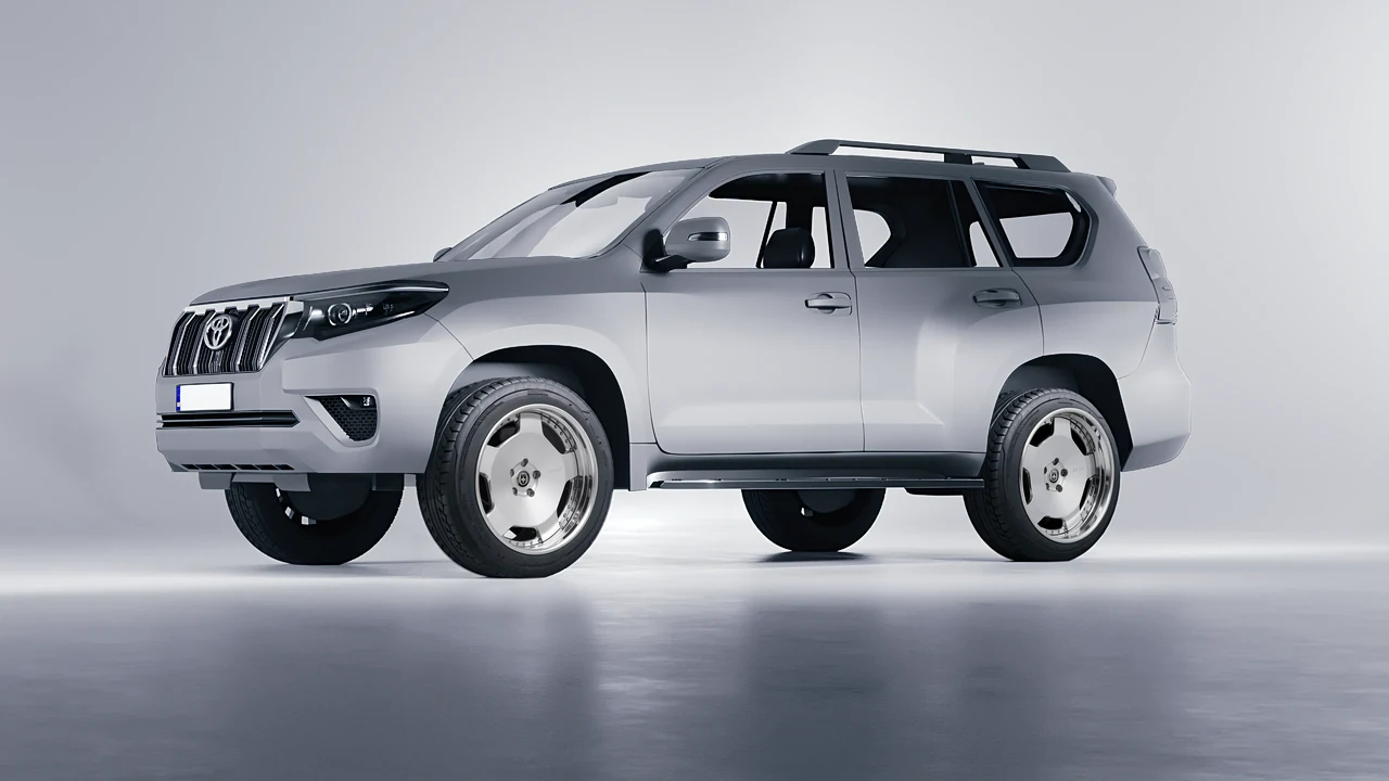 Toyota Land Cruiser 2021 on HRE Performance Wheels 544C forged wheels, front three-quarter view