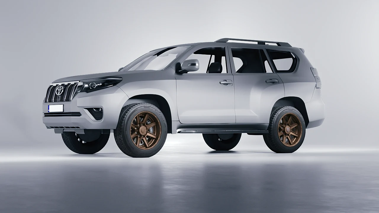 Toyota Land Cruiser 2021 on HRE Performance Wheels HD188 forged wheels, front three-quarter view