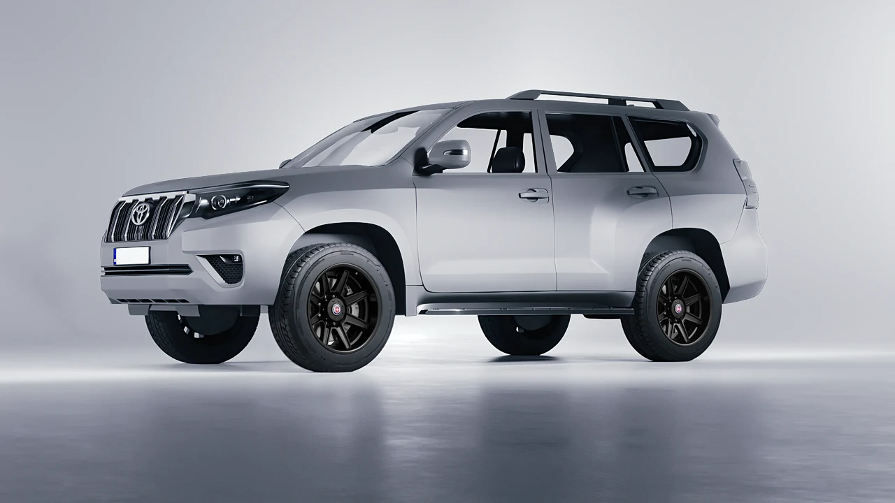 Toyota Land Cruiser 2021 on HRE Performance Wheels HD188H forged wheels, front three-quarter view