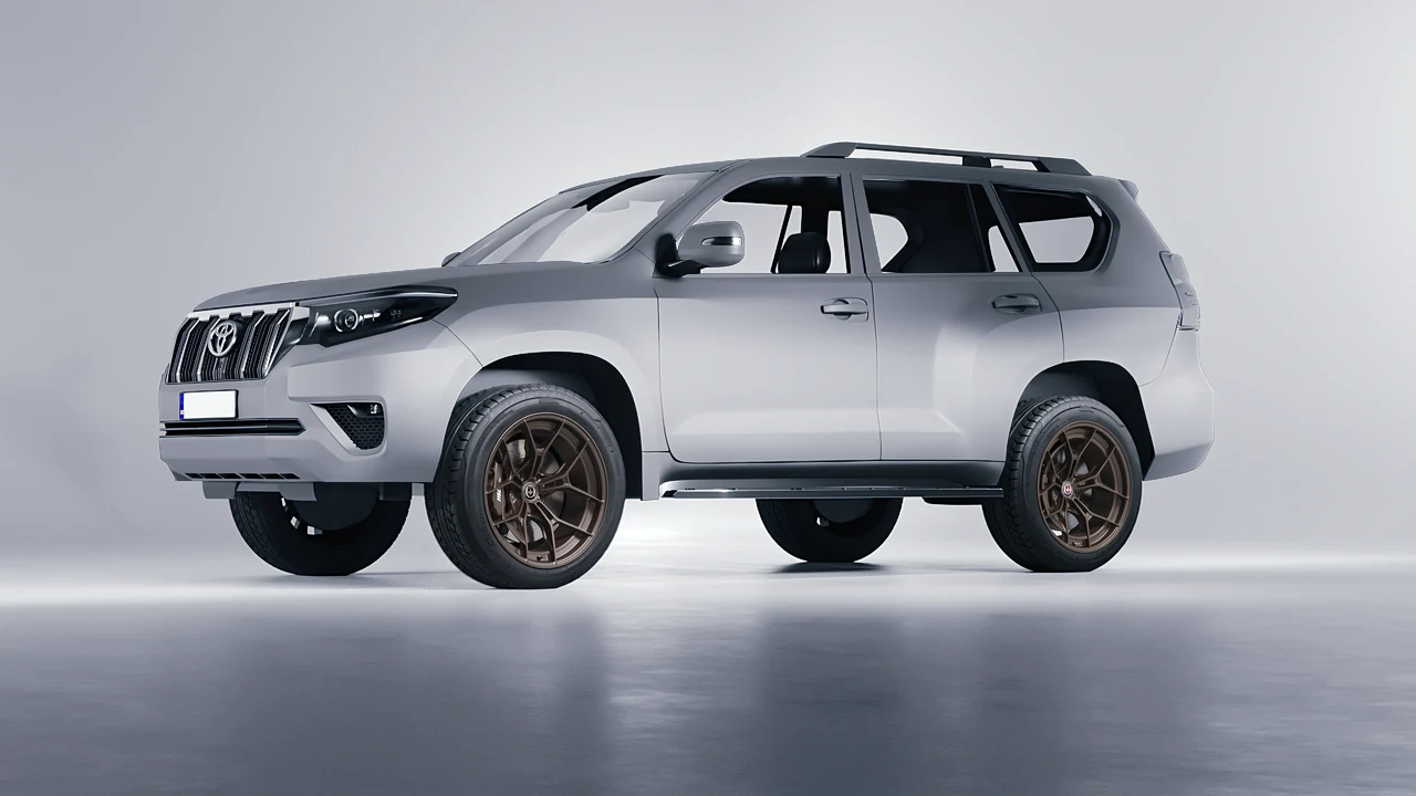 Toyota Land Cruiser 2021 on HRE Performance Wheels P301 forged wheels, front three-quarter view