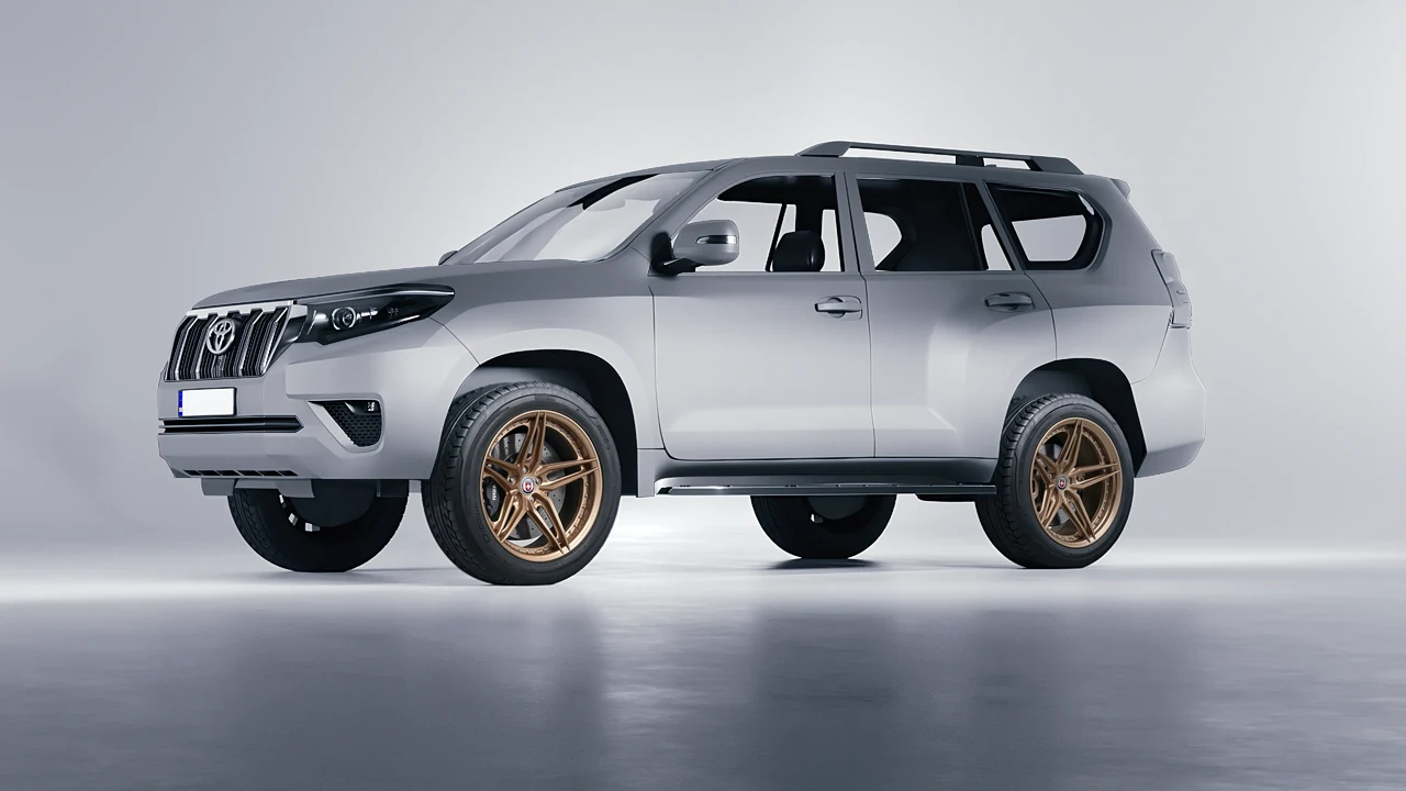 Toyota Land Cruiser 2021 on HRE Performance Wheels S107SC forged wheels, front three-quarter view
