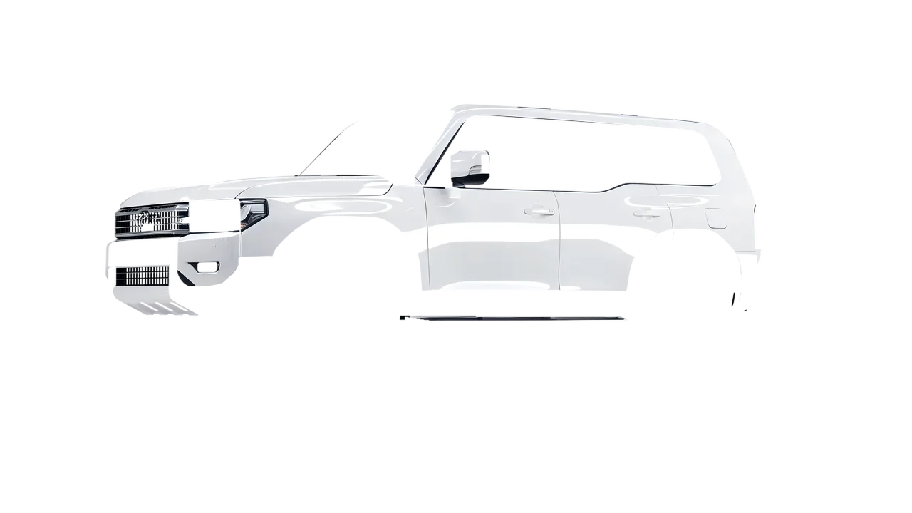 Toyota Land Cruiser 250 First Edition 2024 wrapped in Gloss White (3M G10), front three-quarter view