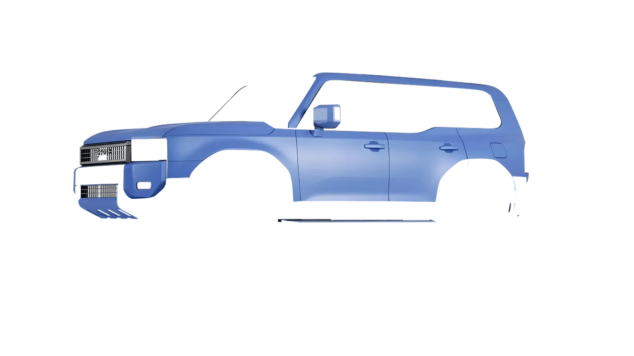 Toyota Land Cruiser 250 First Edition 2024 wrapped in Dreamline Blue (Avery Dennison SW900-616-O), front three-quarter view