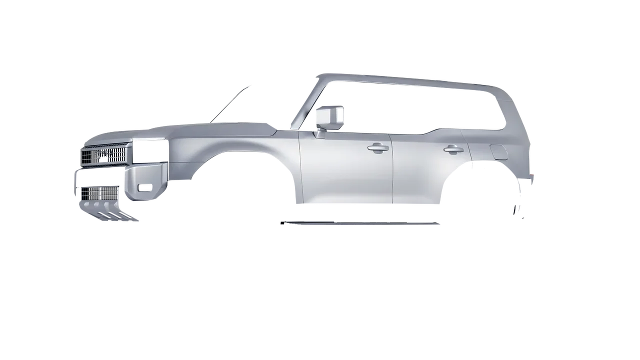 Toyota Land Cruiser 250 First Edition 2024 wrapped in Matte Silver (3M M21), front three-quarter view