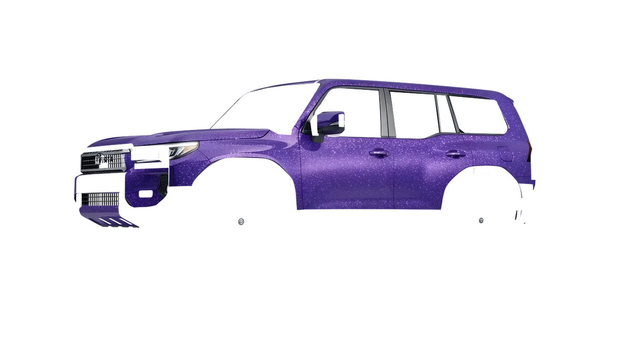 Toyota Land Cruiser 250 Prado 2024 wrapped in Purple (Avery Dennison SW900-587-D), front three-quarter view