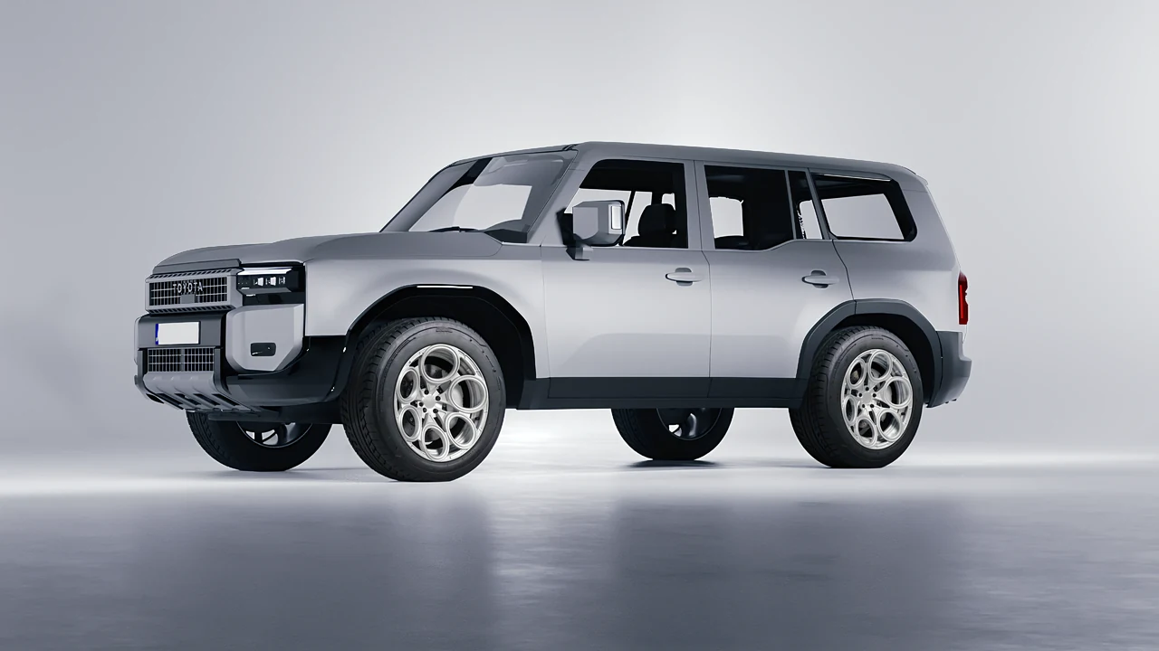 Toyota Land Cruiser 250 Prado 2024 on RDB LA Revolver forged wheels, front three-quarter view